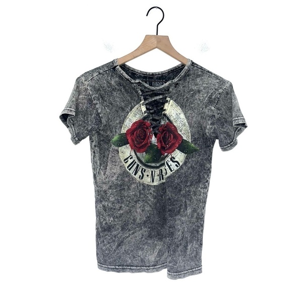 GUNS N’ ROSES Gray Acid Wash Graphic Band Tee Size XS - Picture 1 of 7